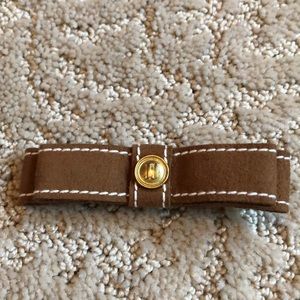 Janie and jack brown faux suede hair clip🎄